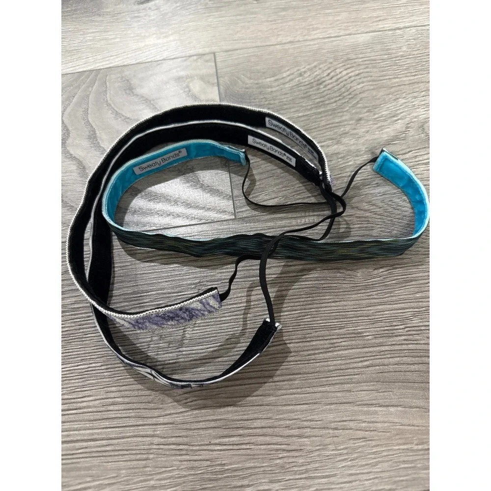 Sweaty Bands Womens Non-Slip Athletic Thin Headbands Lot of 3 - Picture 5 of 5